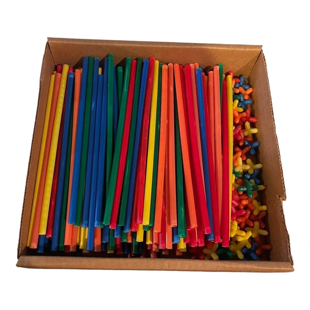 1998 Roylco Straws & Connectors Building Set 230 Piece COMPLETE STEM #6085